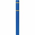 Innoplast BollardGard 4 11/16'' x 64'' Blue Bollard Cover with Yellow Reflective Stripes BC464BY 269BC464BY